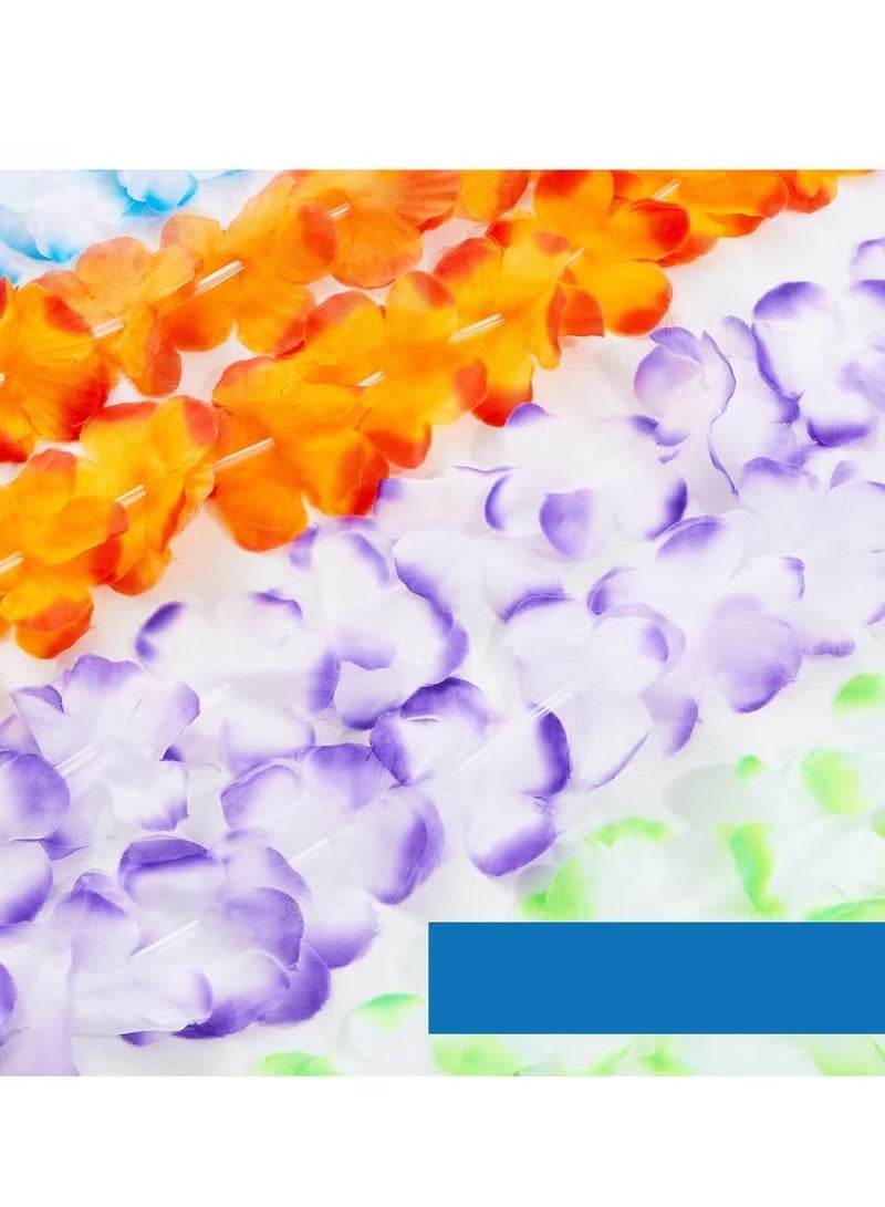 Unewshi 36 PCS Hawaiian Flower Leis Assortment, Hawaiian Leis Bulk Decorations Silk Flower Necklace, Bulk Flower Necklace for Beach Theme Party Favor Wedding Birthday - Image 5